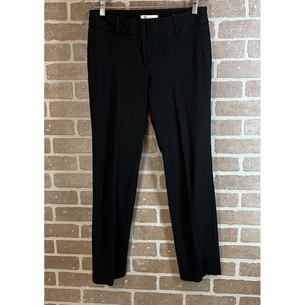 Chicos Pants Womens Size 0.5 6 Black Straight Dress Professional Work Trousers